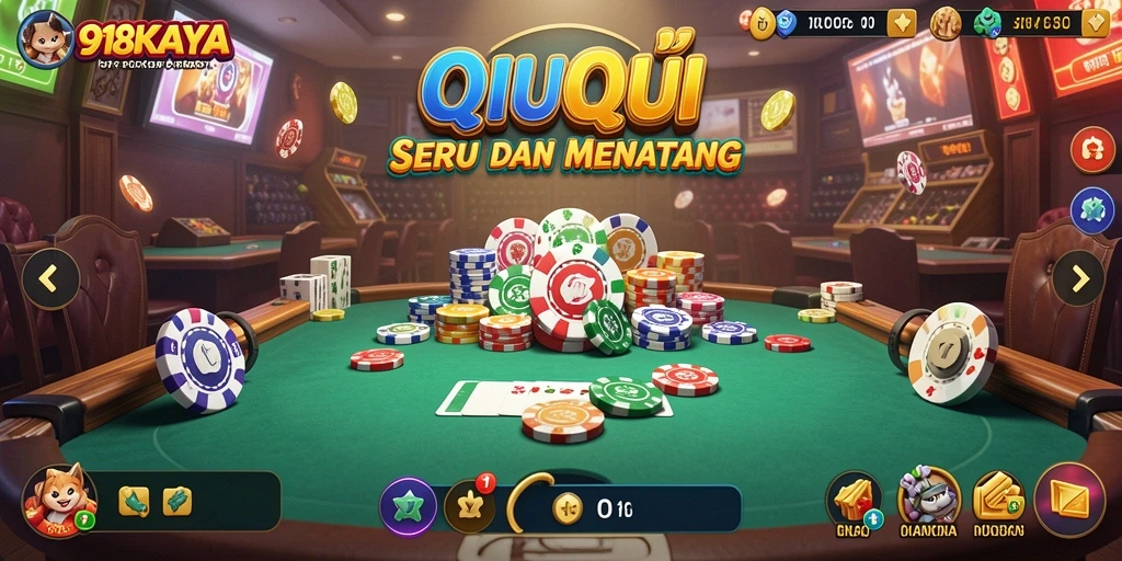 Tampilan gameplay QiuQiu yang menarik dan kompetitif.