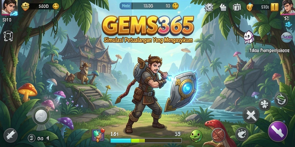 Tampilan gameplay GEMS365 yang menawan dan mendebarkan.