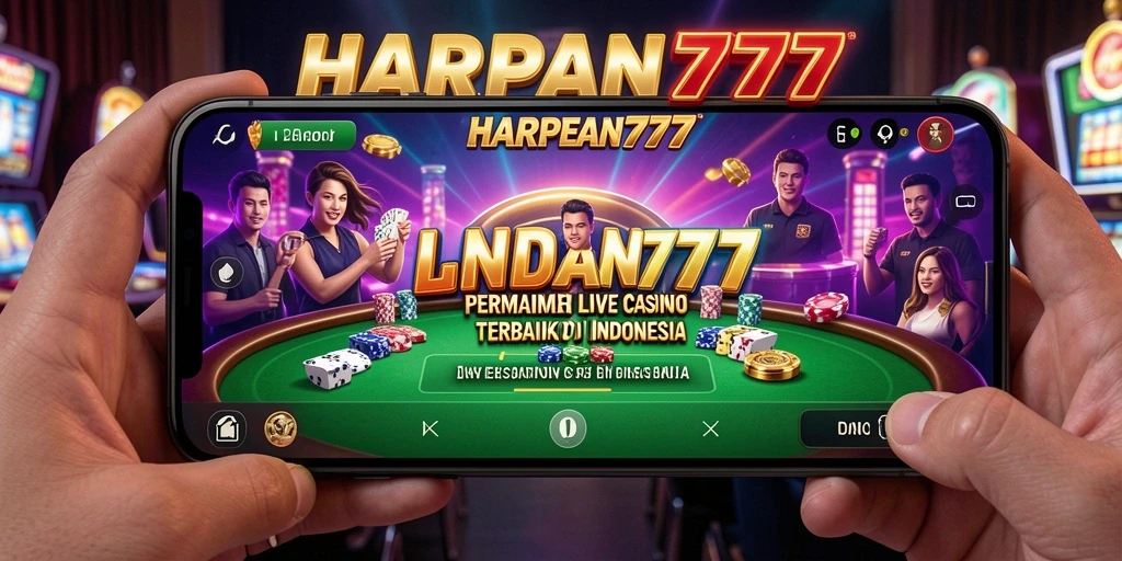 Tampilan gameplay Live Casino yang mendebarkan di HARAPAN777.