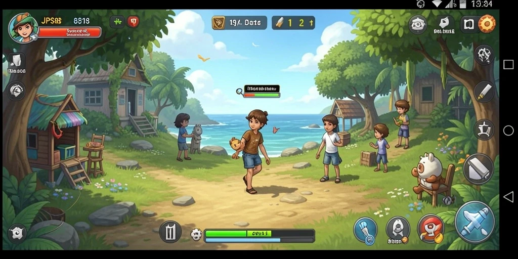Tampilan gameplay JPS88 yang ceria dan menghibur.