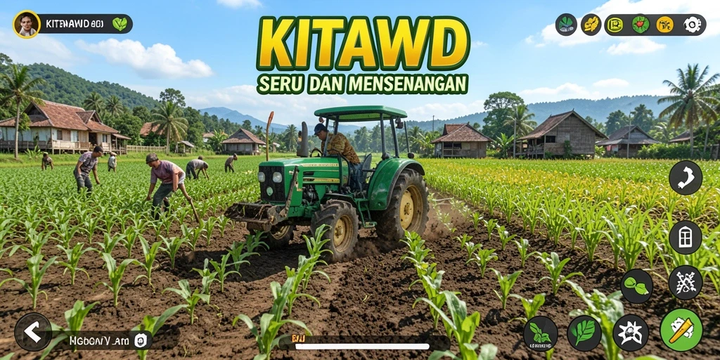 Gameplay KITAWD menunjukkan aksi bertani yang seru dan menarik.