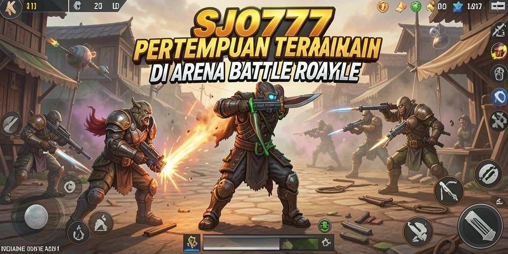 Tangkapan layar gameplay SJO777 yang menampilkan aksi Battle Royale yang mendebarkan.