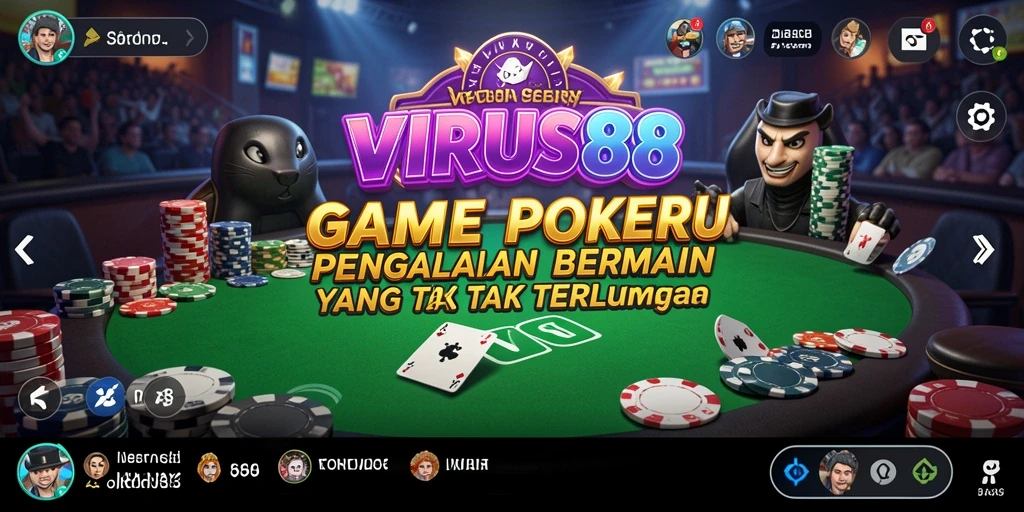 Tampilan gameplay seru di VIRUS88 dengan dimainkan bersama teman-teman.