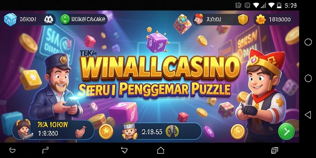 Tampilan gameplay puzzle WINALLCASINO yang menantang dan menarik.