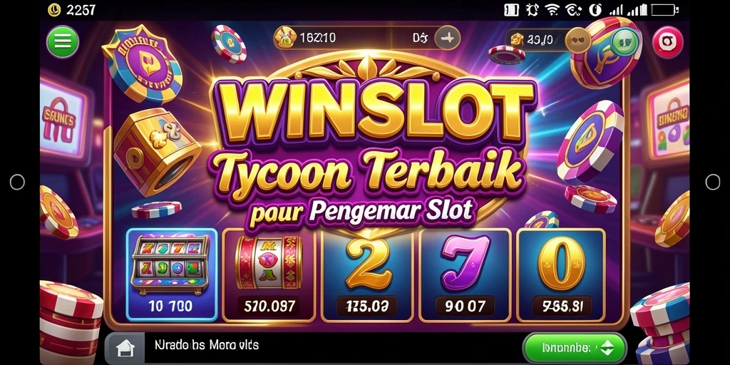 Tampilan gameplay WINSLOT dengan kasino yang megah dan permainan slot yang mengasyikkan.