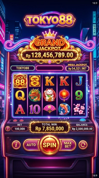 Tampilan utama aplikasi tokyo88 yang menarik.